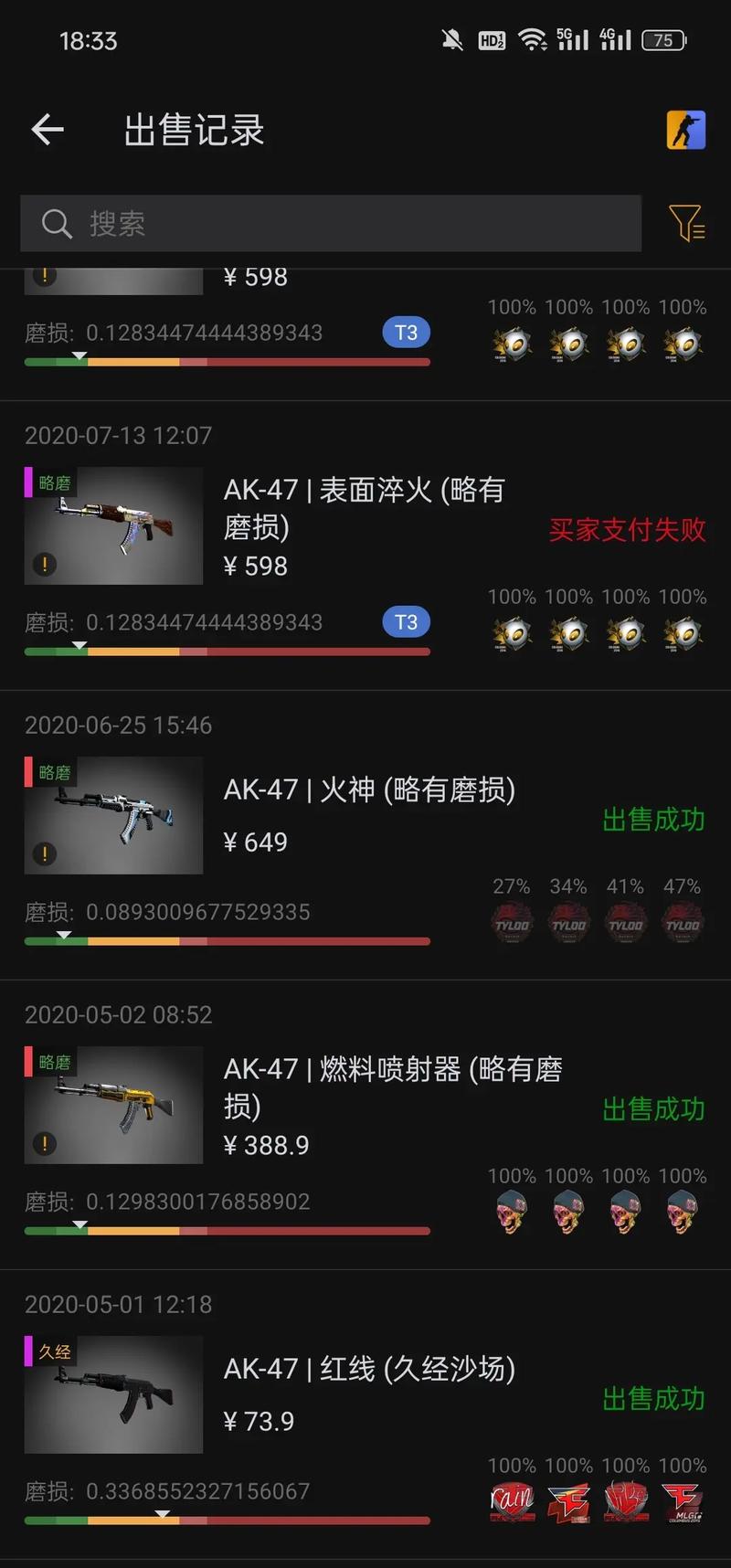 CS2饰品市场估值一日蒸发近20亿美元
