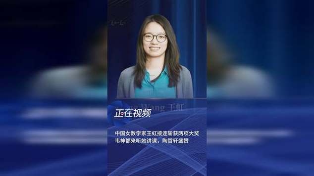 中国女数学家王虹接连斩获两项大奖