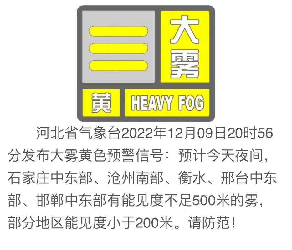 大雾黄色预警：北京河北山西等地大雾