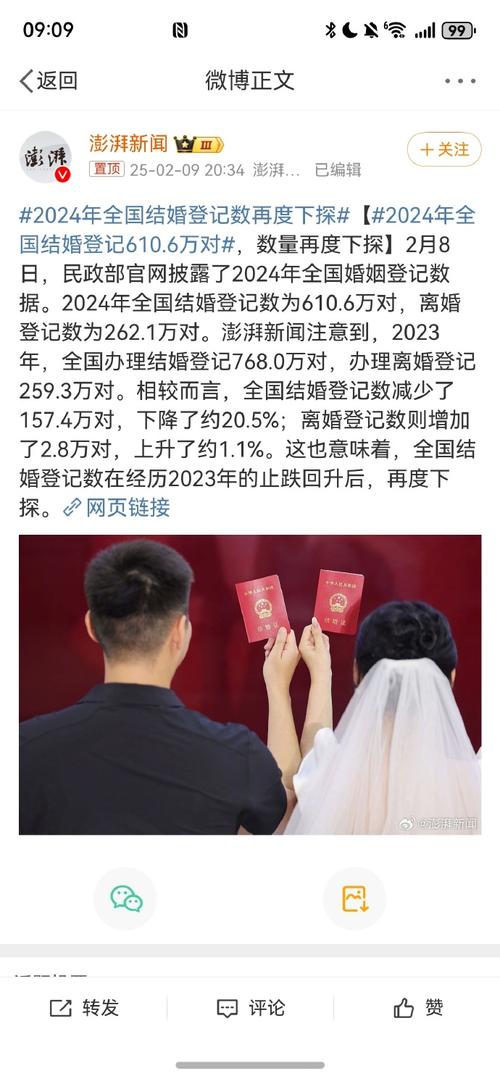 结婚登记增40.5万对