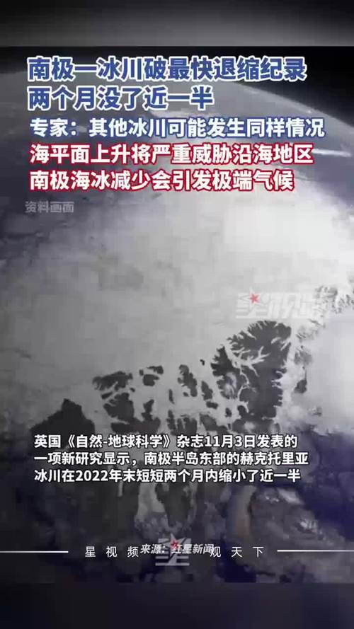 南极一冰川两个月没了近一半
