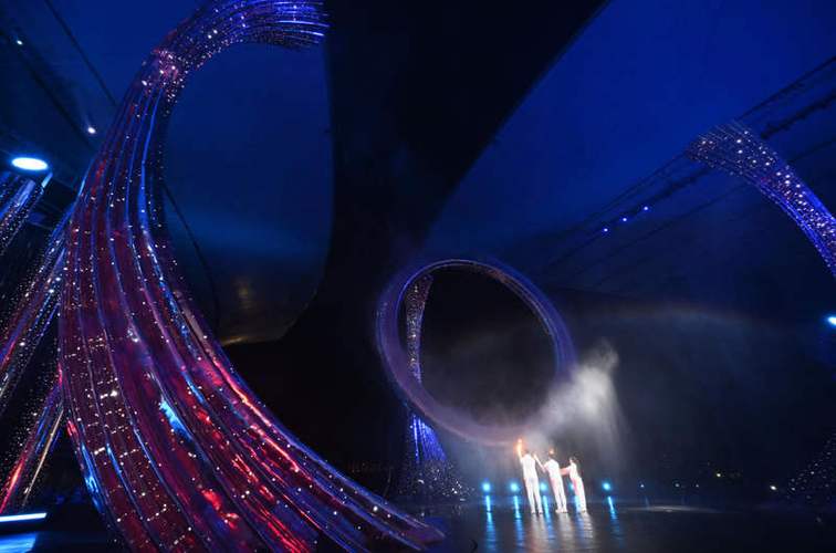 全运会主火炬点燃好震撼