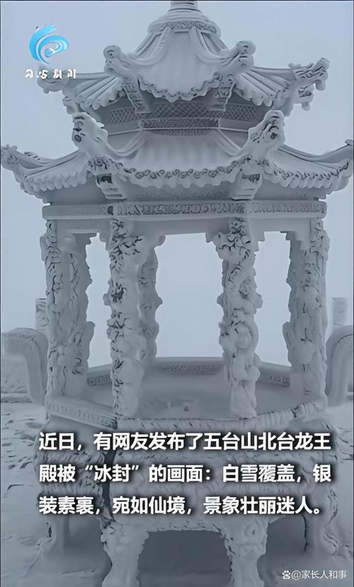 网友拍下五台山龙王殿被冰封如仙境