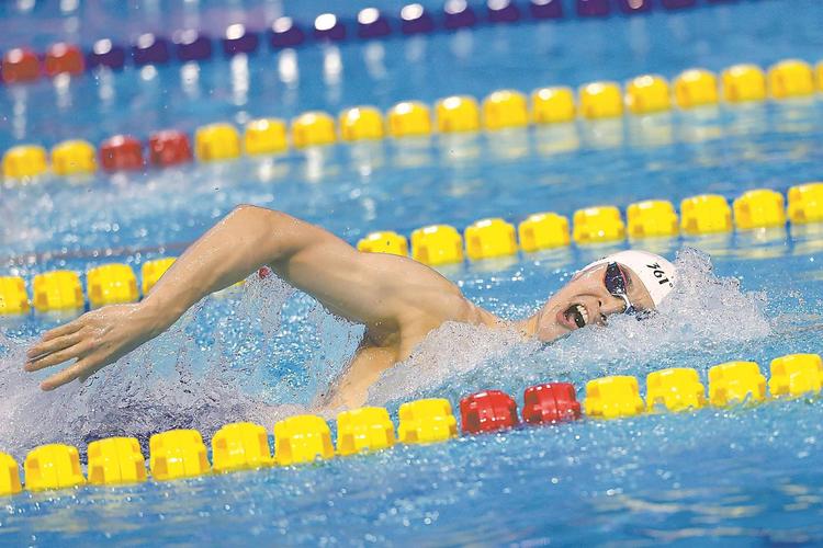 孙杨将出战十五运会两项自由泳项目