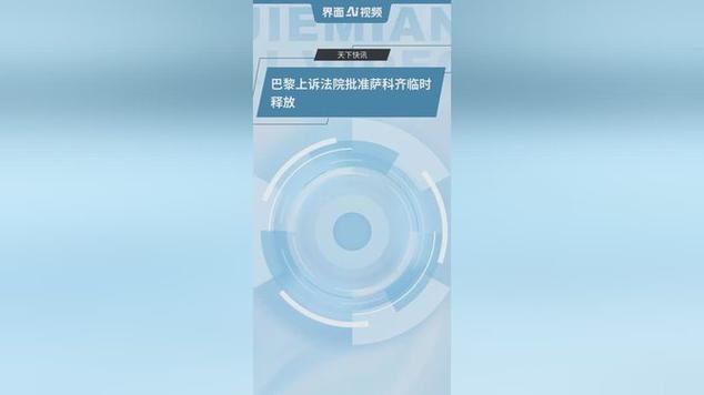 巴黎上诉法院批准萨科齐临时释放
