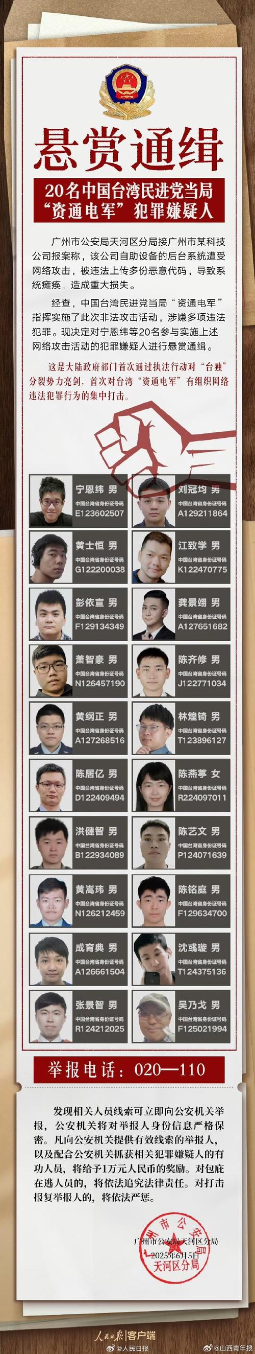 被通缉“台独”网红叫嚣悬赏金太少