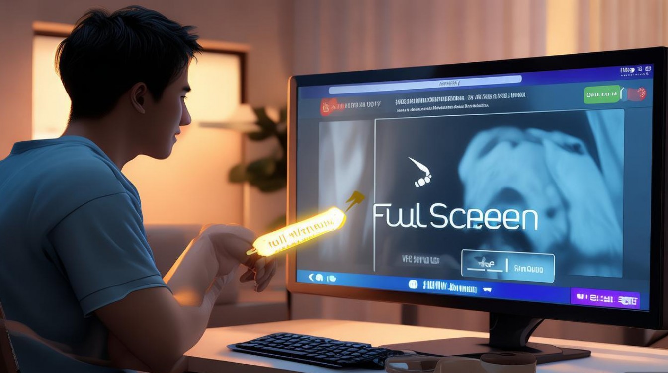 电脑放视频如何全屏？播放器没全屏按钮怎么办？