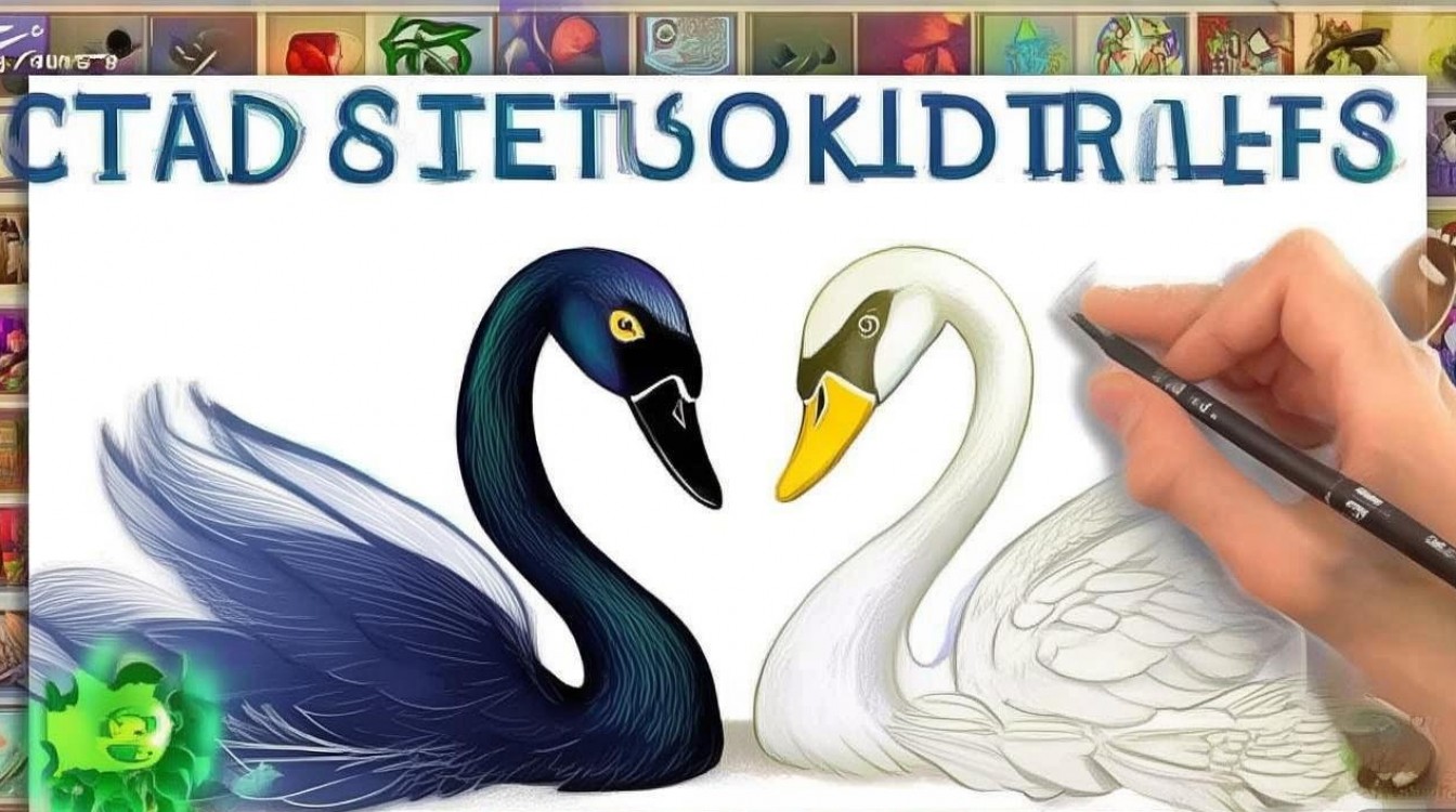 游戏攻略黑白天鹅图片怎么画