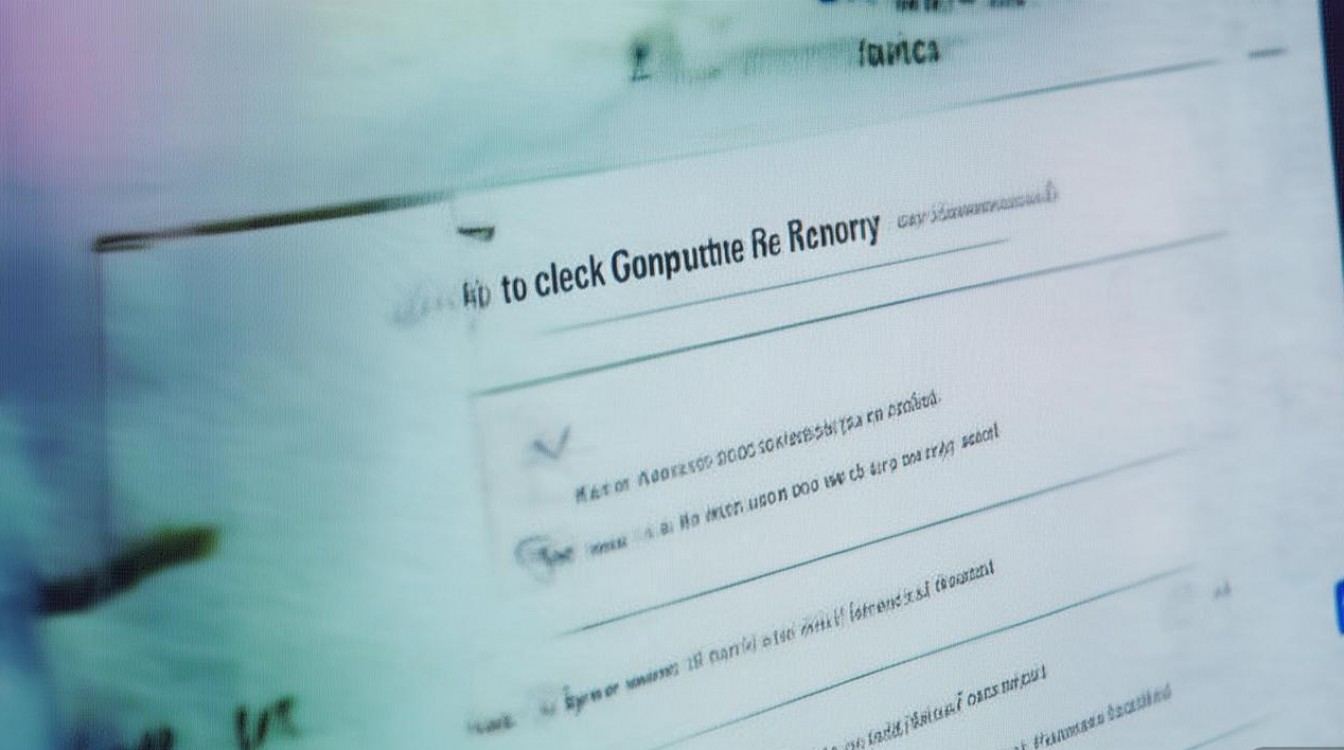 如何查看电脑运行内存